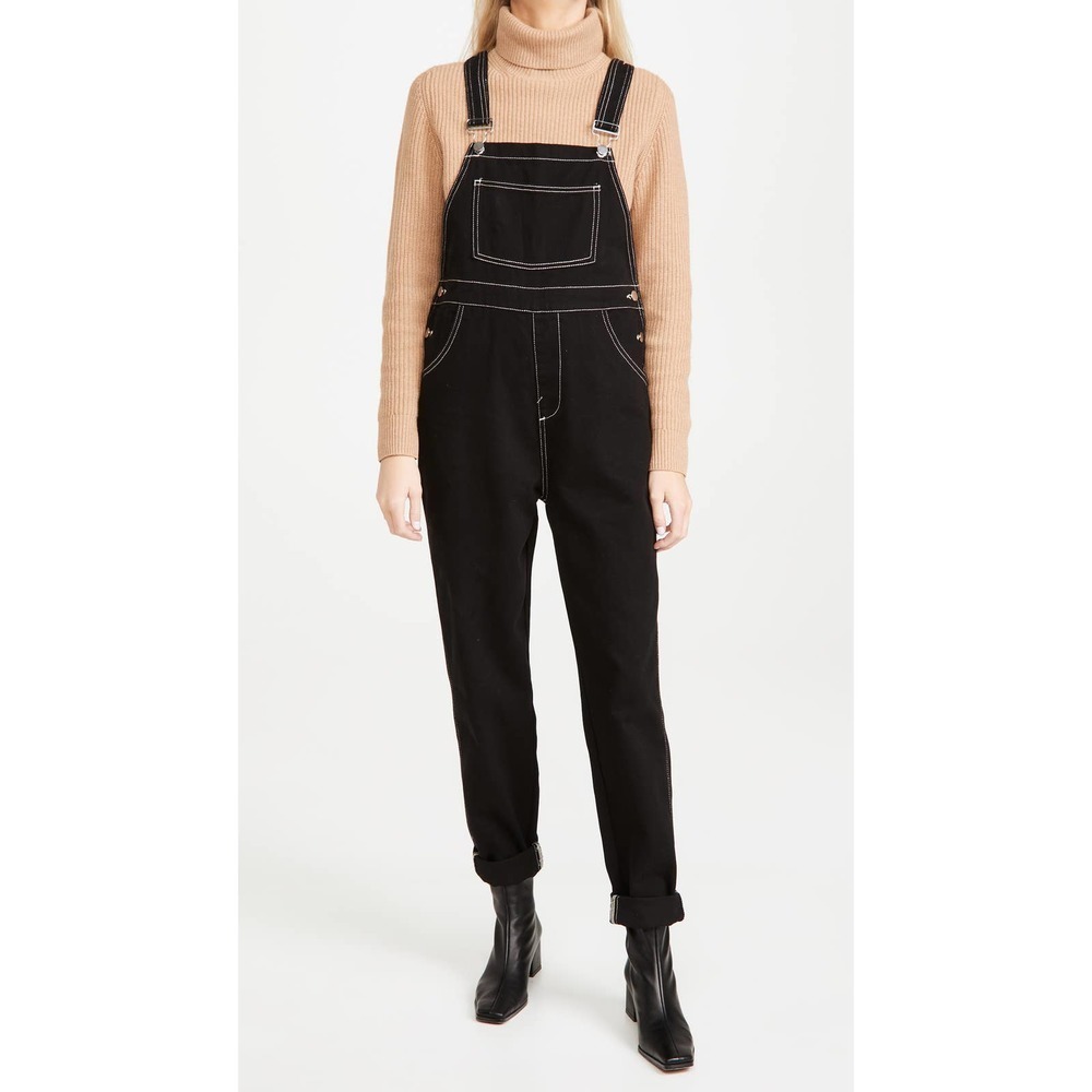 WeWoreWhat Basic Overalls in Black Size L